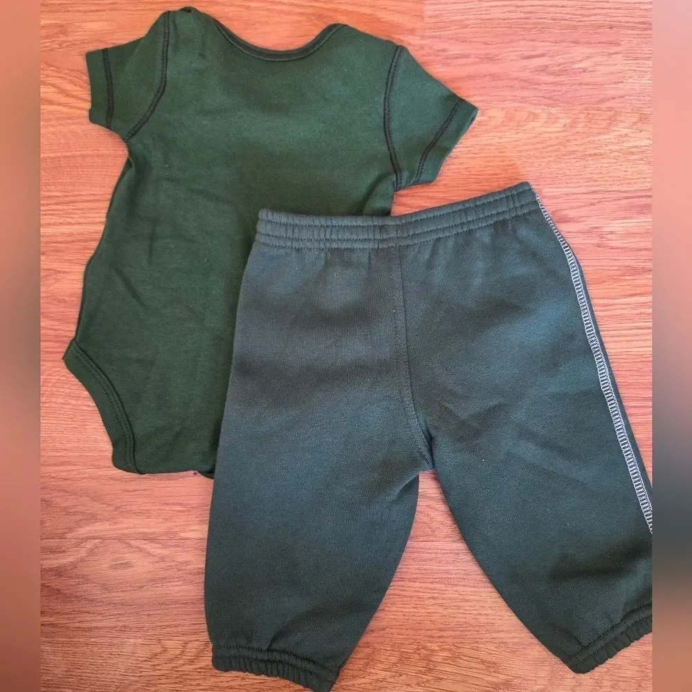 NFL NY Jets Baby Set 2pc 0-3 Months New 100% Cotton Football Athletic